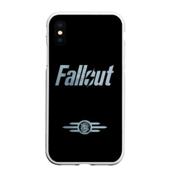 Чехол для iPhone XS Max матовый Fallout - Logo