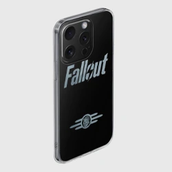 Чехол для iPhone 15 Pro силиконовый с защитой камеры Fallout - Logo - фото 2