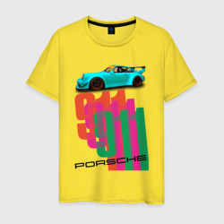 Мужская футболка хлопок Порше 911 спортивный немецкий автомобиль