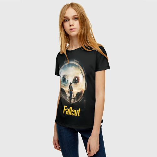 Женская футболка 3D Фаллаут - Убежище 33, цвет 3D печать - фото 3