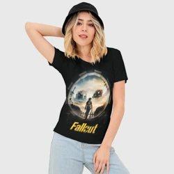 Женская футболка 3D Slim Фаллаут - Убежище 33 - фото 2