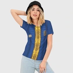 Женская футболка 3D Slim Убежище 31 - Фаллаут костюм - фото 2