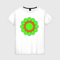 Окружности по кругу – Женская футболка хлопок с принтом купить со скидкой в -20%