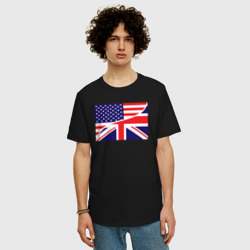 Мужская футболка хлопок Oversize США и Великобритания - фото 2