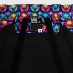Куртка с принтом Furry color anime animal faces для любого человека, вид спереди №5. Цвет основы: черный