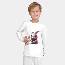 Детская пижама с лонгсливом хлопок Зайчик Маньяк - фото 2