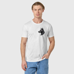 Мужская футболка хлопок Доберман графика - фото 2