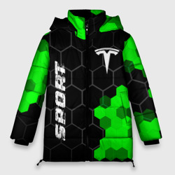 Женская зимняя куртка Oversize Tesla green sport hexagon