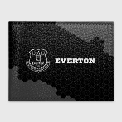 Обложка для студенческого билета Everton sport на темном фоне по-горизонтали