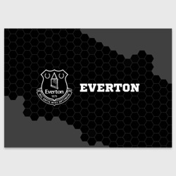 Поздравительная открытка Everton sport на темном фоне по-горизонтали