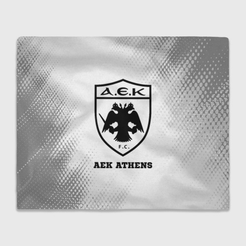 Плед 3D с принтом AEK Athens sport на светлом фоне, вид спереди #2