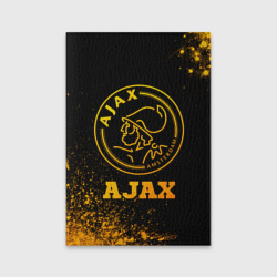 Обложка для паспорта матовая кожа Ajax - gold gradient