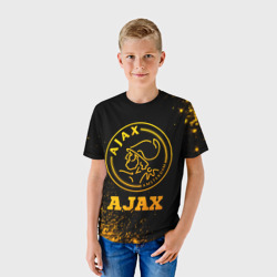 Детская футболка 3D Ajax - gold gradient - фото 2