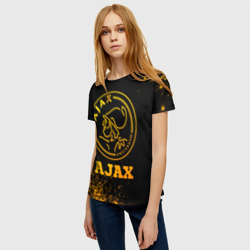 Женская футболка 3D Ajax - gold gradient - фото 2