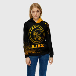 Женская толстовка 3D Ajax - gold gradient - фото 2