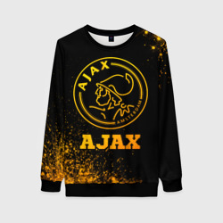 Женский свитшот 3D Ajax - gold gradient