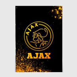 Постер Ajax - gold gradient