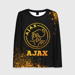 Женский лонгслив 3D Ajax - gold gradient