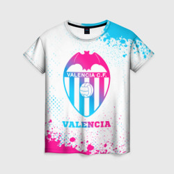 Женская футболка 3D Valencia neon gradient style