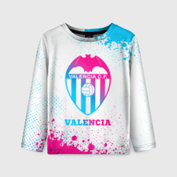 Детский лонгслив 3D Valencia neon gradient style