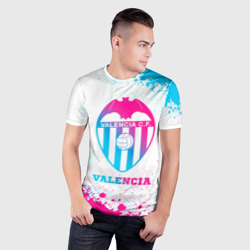 Мужская футболка 3D Slim Valencia neon gradient style - фото 2