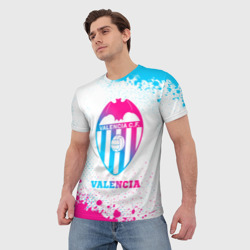 Мужская футболка 3D Valencia neon gradient style - фото 2