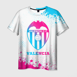 Мужская футболка 3D Valencia neon gradient style