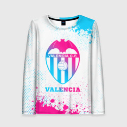 Женский лонгслив 3D Valencia neon gradient style