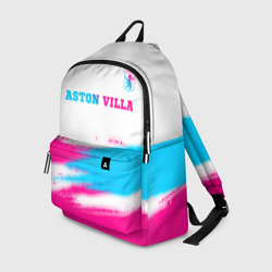 Рюкзак 3D Aston Villa neon gradient style посередине