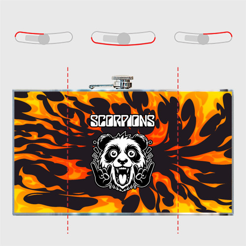 Фляга Scorpions рок панда и огонь - фото 5
