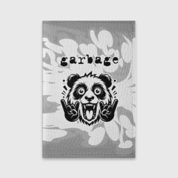 Обложка для паспорта матовая кожа Garbage рок панда на светлом фоне