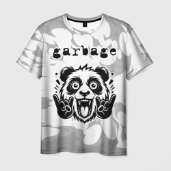Garbage рок панда на светлом фоне – Мужская футболка 3D с принтом купить со скидкой в -26%