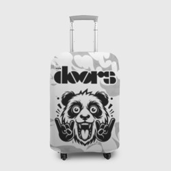 Чехол для чемодана 3D The Doors рок панда на светлом фоне