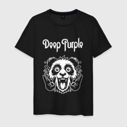 Мужская футболка хлопок Deep Purple rock panda