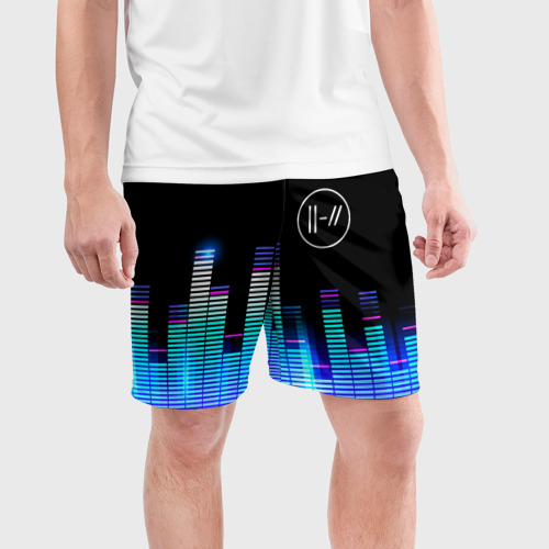 Мужские шорты спортивные Twenty One Pilots эквалайзер, цвет 3D печать - фото 3