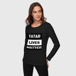 Женский лонгслив хлопок Tatar lives matter - фото 2