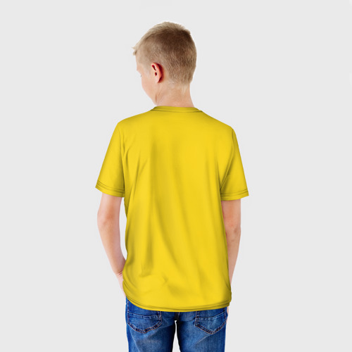 Детская футболка 3D Смайл желтый, цвет 3D печать - фото 4