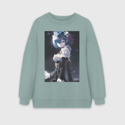 Женский свитшот oversize без начеса хлопок Жизнь с нуля в альтернативном мире Рем