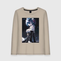 Женский лонгслив хлопок Жизнь с нуля в альтернативном мире Рем