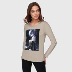 Женский лонгслив хлопок Жизнь с нуля в альтернативном мире Рем - фото 2