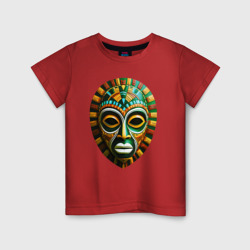 Яркая африканская маска  – Детская футболка хлопок с принтом купить со скидкой в -20%