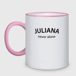 Кружка двухцветная Juliana never alone - motto