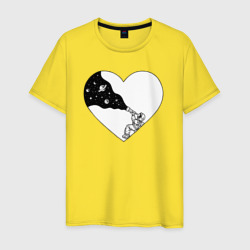 Любовь к космосу – Мужская футболка хлопок с принтом купить со скидкой в -20%