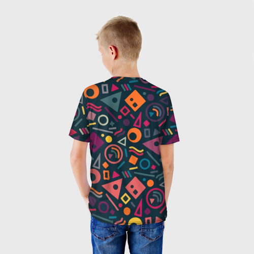 Детская футболка 3D с принтом Jazz improvisation, вид сзади #2