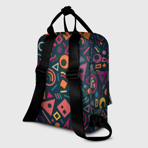 Женский рюкзак 3D с принтом Jazz improvisation, вид сзади #1