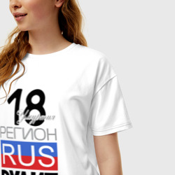 Женская футболка хлопок Oversize 18 - Удмуртская республика - фото 2