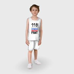 Пижама с принтом 118 - Удмуртская республика для ребенка, вид на модели спереди №2. Цвет основы: белый