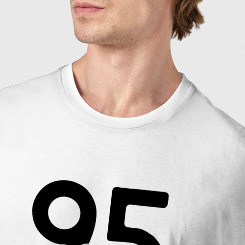 Мужская футболка хлопок с принтом 95 - Чеченская республика, фото #4