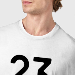 Футболка с принтом 23 - Краснодарский край для мужчины, вид на модели спереди №4. Цвет основы: белый