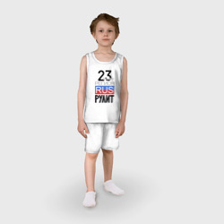 Пижама с принтом 23 - Краснодарский край для ребенка, вид на модели спереди №2. Цвет основы: белый